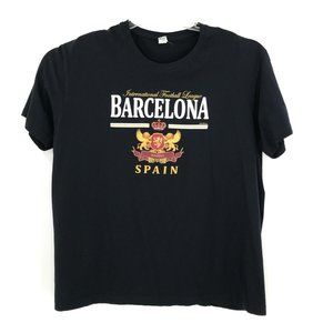 Roly Mens Shirt 3XL Black International Football League Barcelona Spain Soccer
